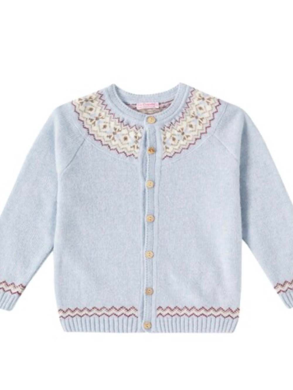 Fair Isle wool-blend cardigan
